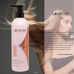 Lourich Professional Keratin & Argan Oil Shampoo 500ml – Frizz Control, Repair & Shine | Kilarca