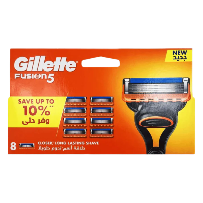 Gillette Fusion 5 Blade Cartridges (Pack of 8)
