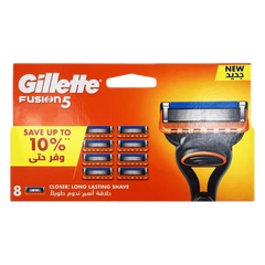 Gillette Fusion 5 Blade Cartridges (Pack of 8)