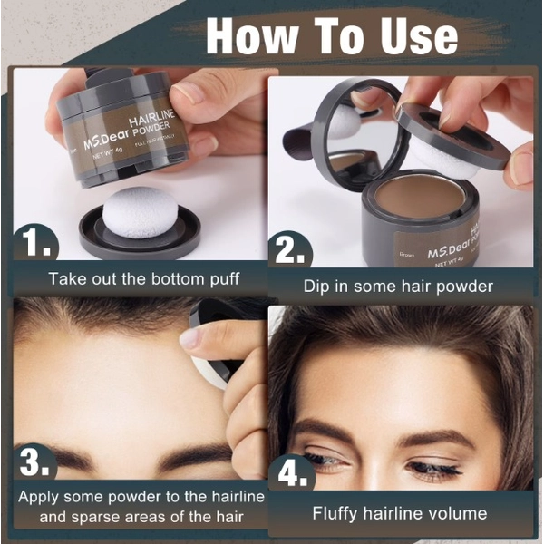 Hairline Powder – Instant Root Touch-Up & Hair Thinning Concealer | Black & Dark Brown | Kilarca