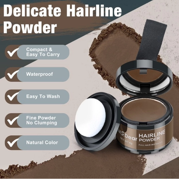 Hairline Powder – Instant Root Touch-Up & Hair Thinning Concealer | Black & Dark Brown | Kilarca