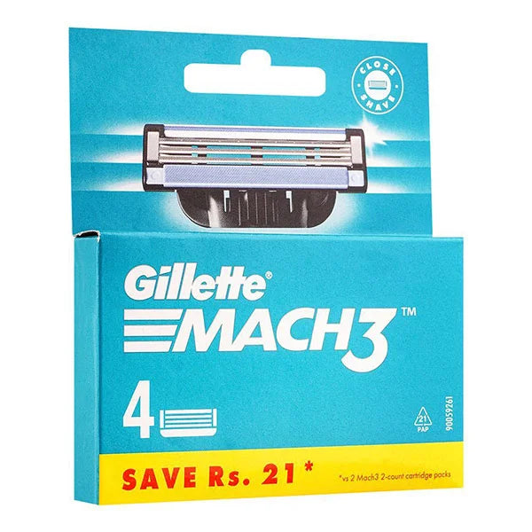 Gillette Mach 3 Razor Blades 4 Cartridges